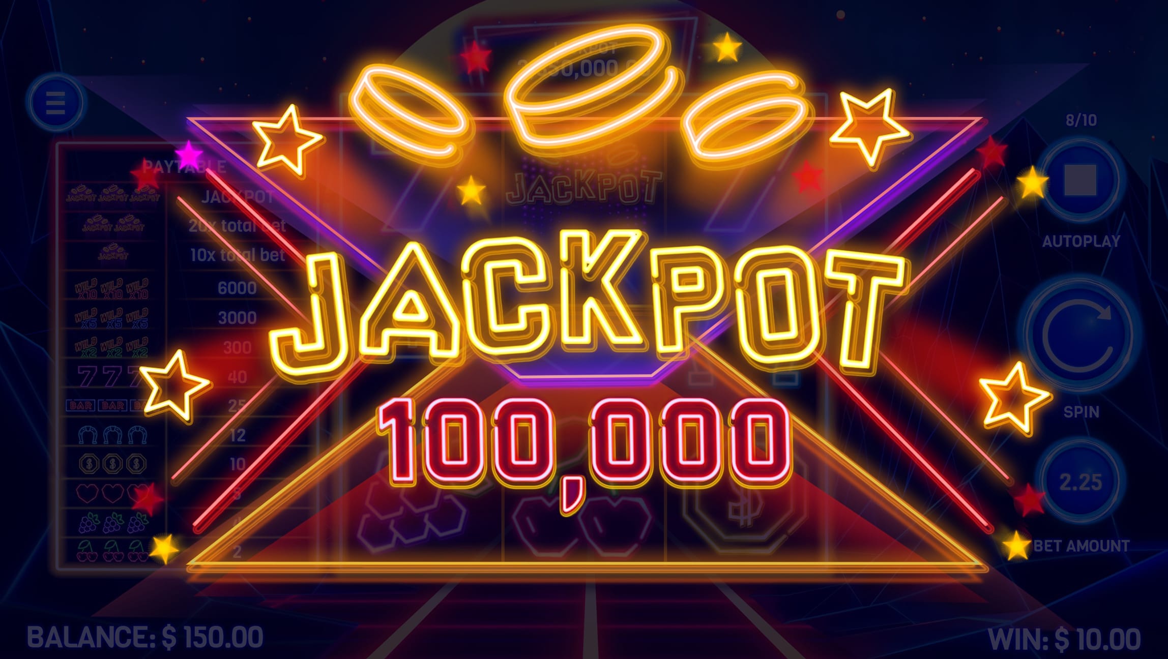 10 times vegas jackpot screenshot