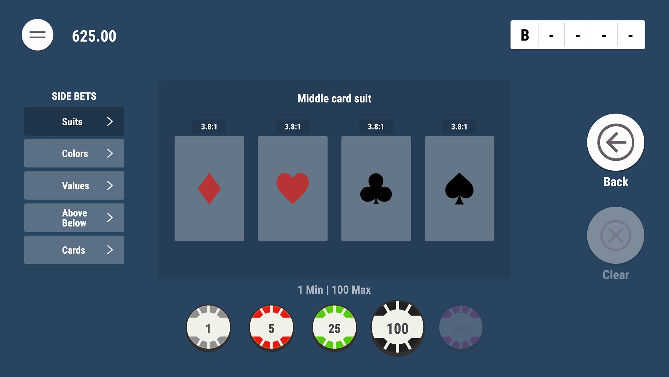 Andar Bahar game screen
