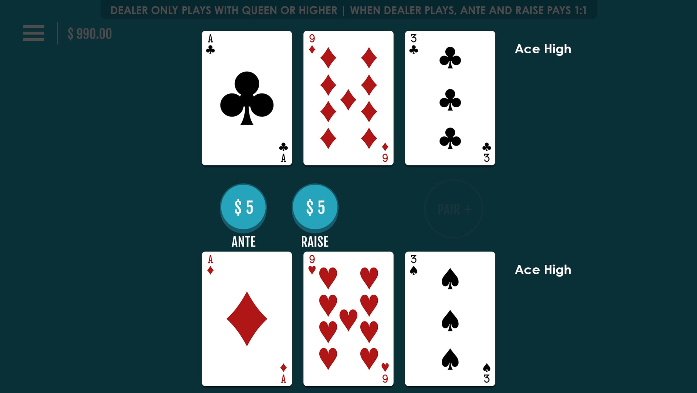 Tri Card Poker