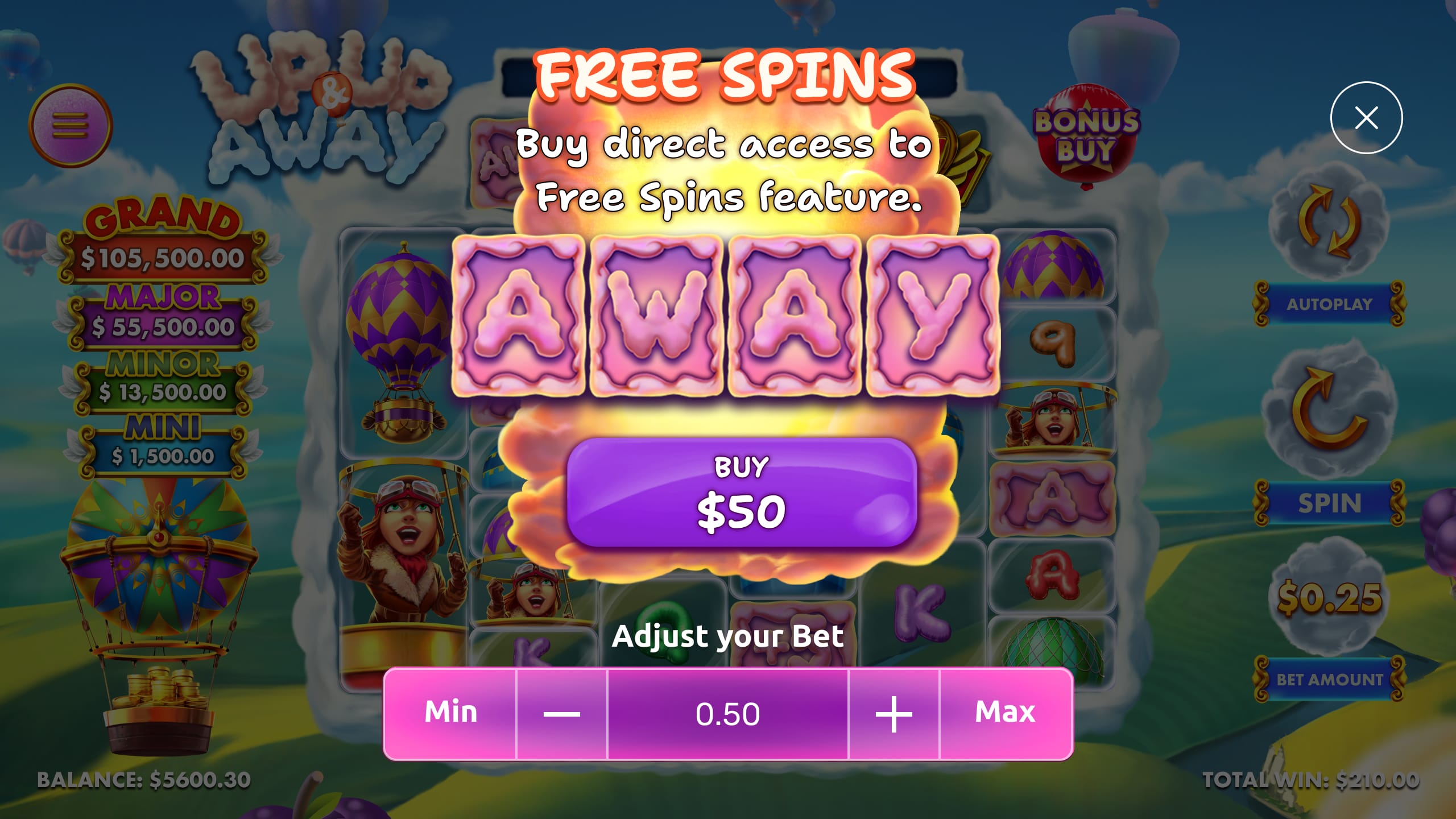 Up Up and Away Online Slot