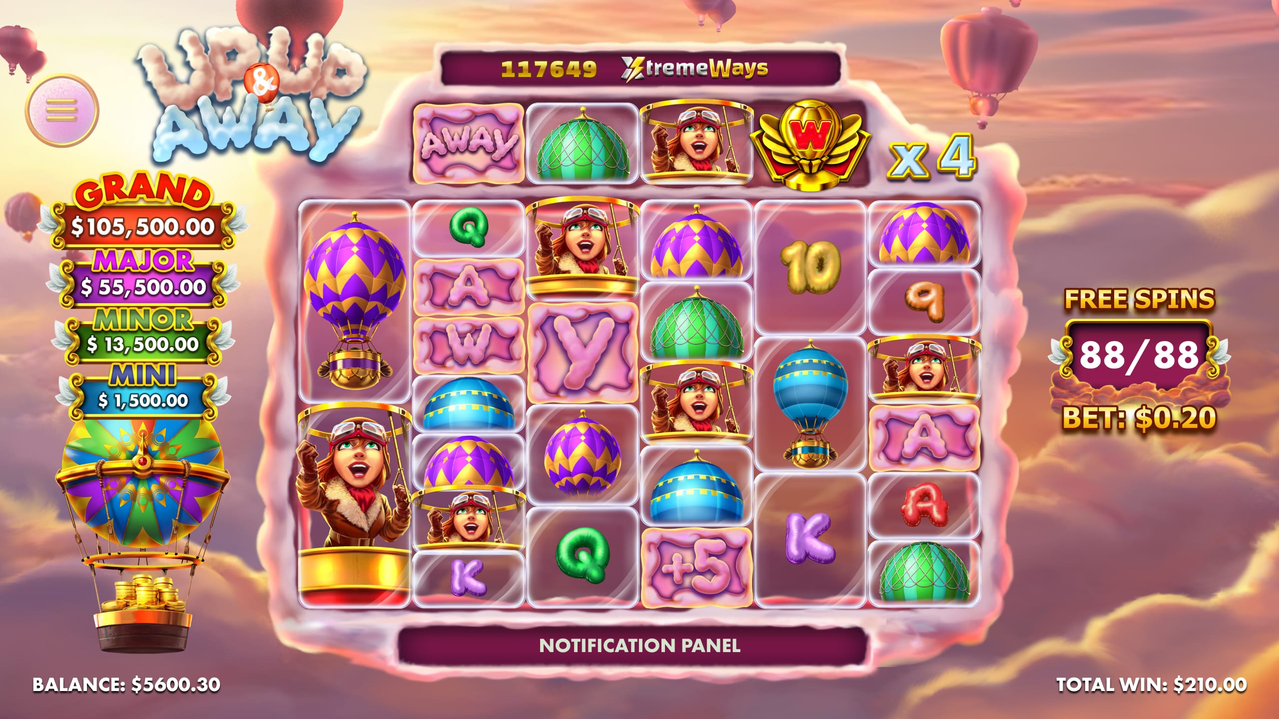 Up Up and Away Online Slot