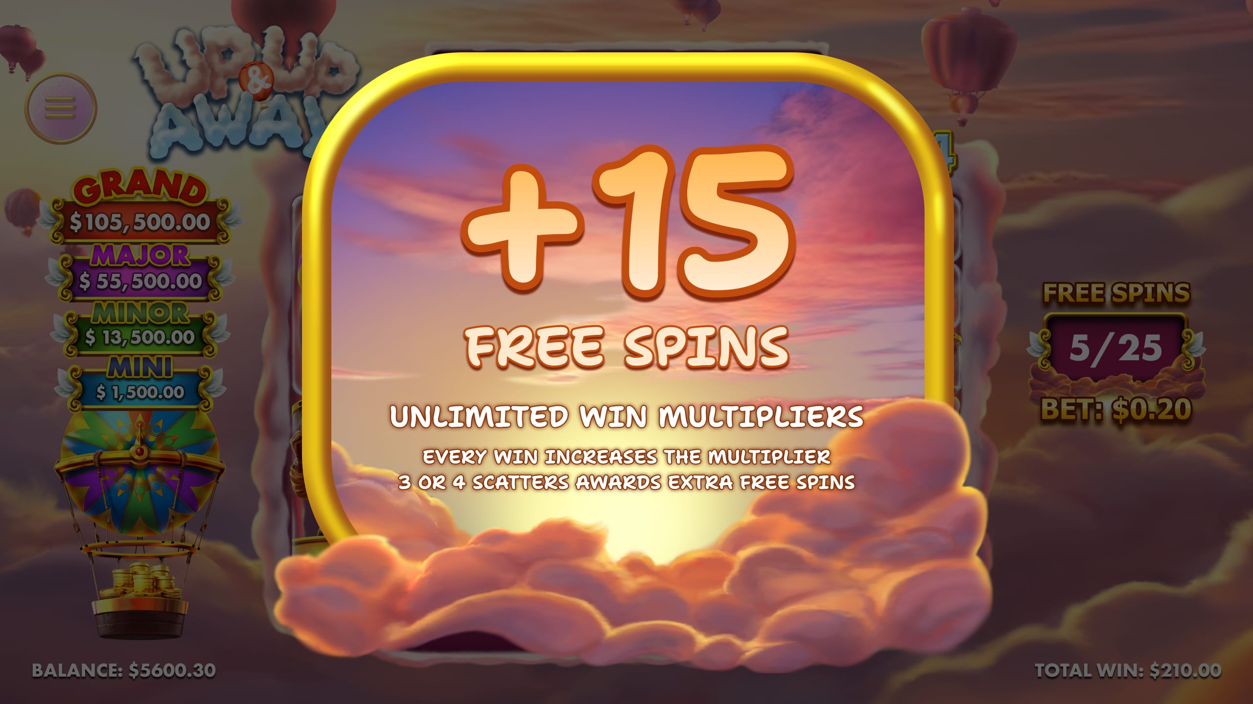 Up Up and Away Online Slot