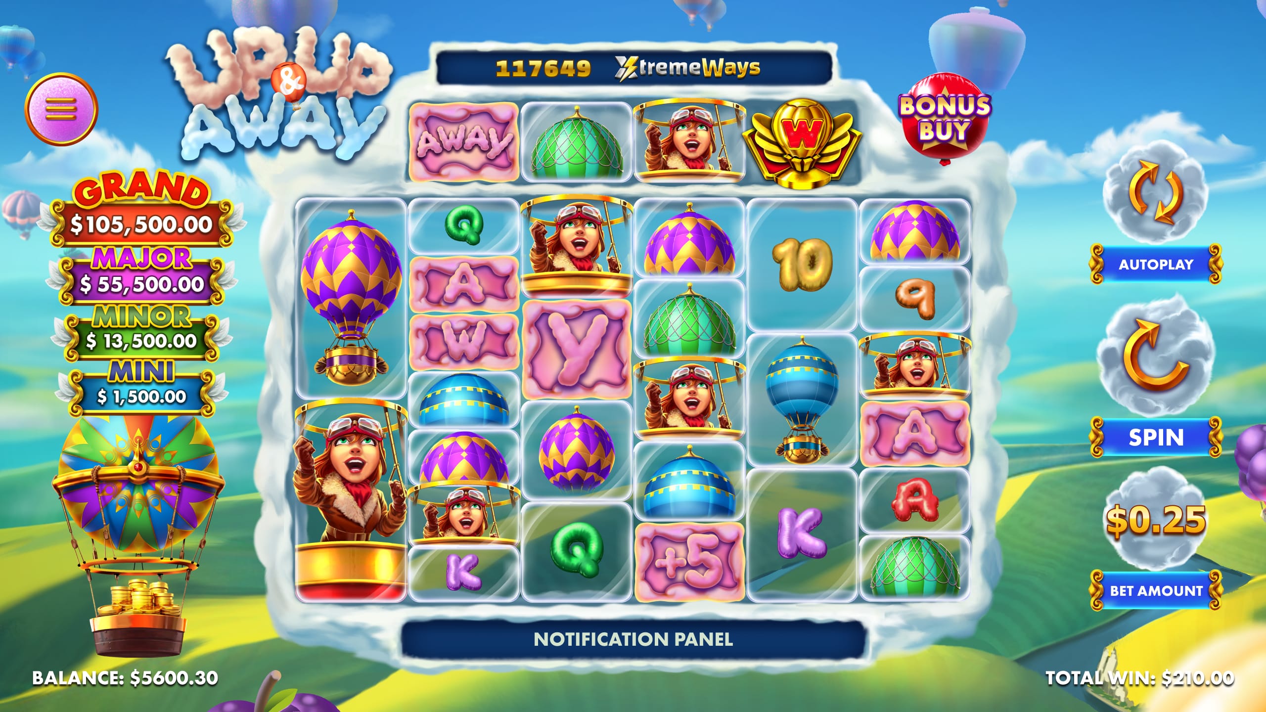 Up Up and Away Online Slot