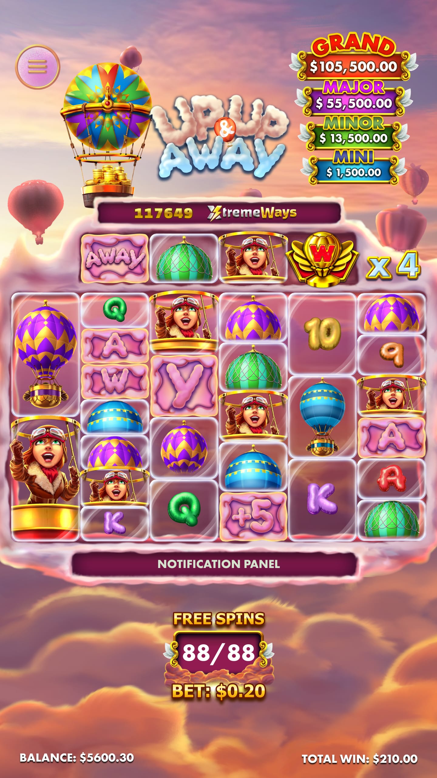 Up Up and Away Online Slot