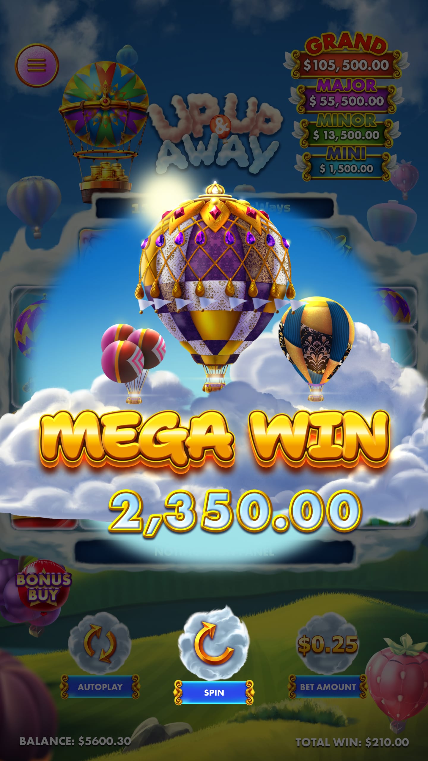 Up Up and Away Online Slot